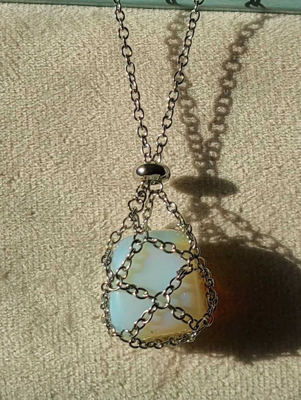 opalite cage necklace - Picture 3 of 4